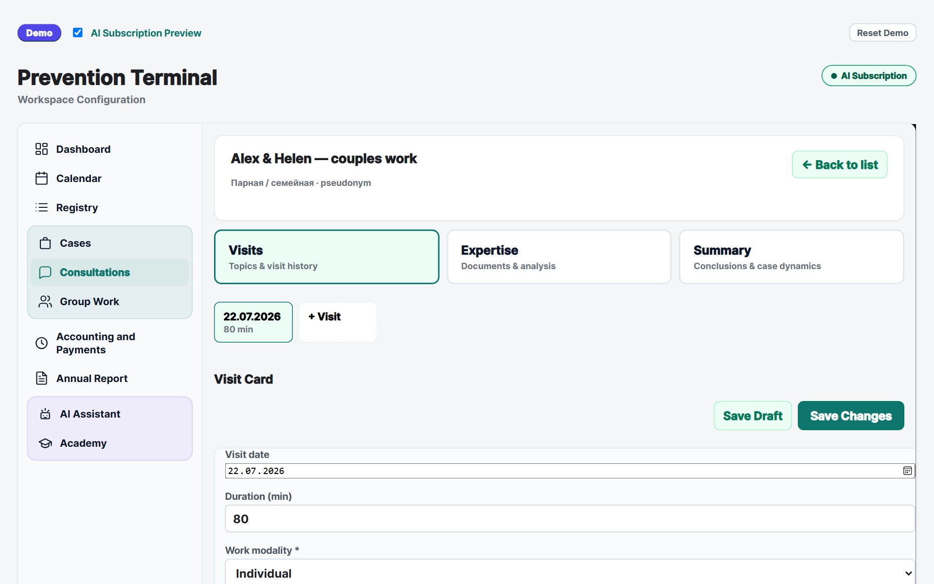 Prevention-AI Workspace